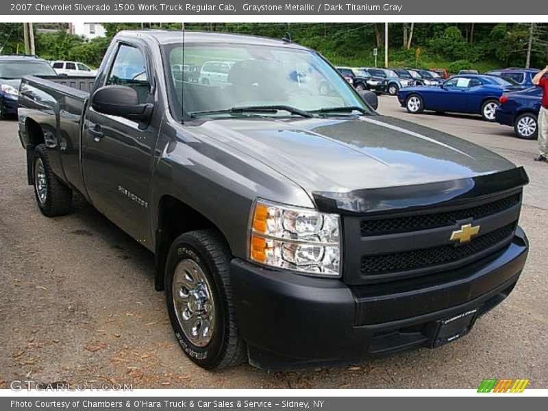 Graystone Metallic / Dark Titanium Gray 2007 Chevrolet Silverado 1500 Work Truck Regular Cab