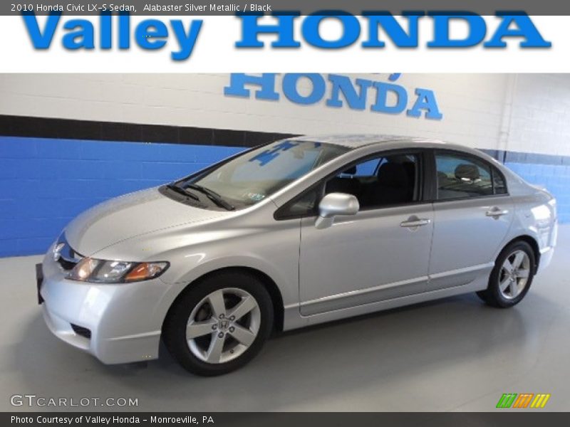 Alabaster Silver Metallic / Black 2010 Honda Civic LX-S Sedan