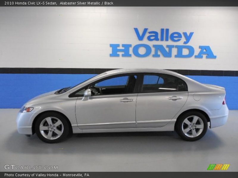 Alabaster Silver Metallic / Black 2010 Honda Civic LX-S Sedan