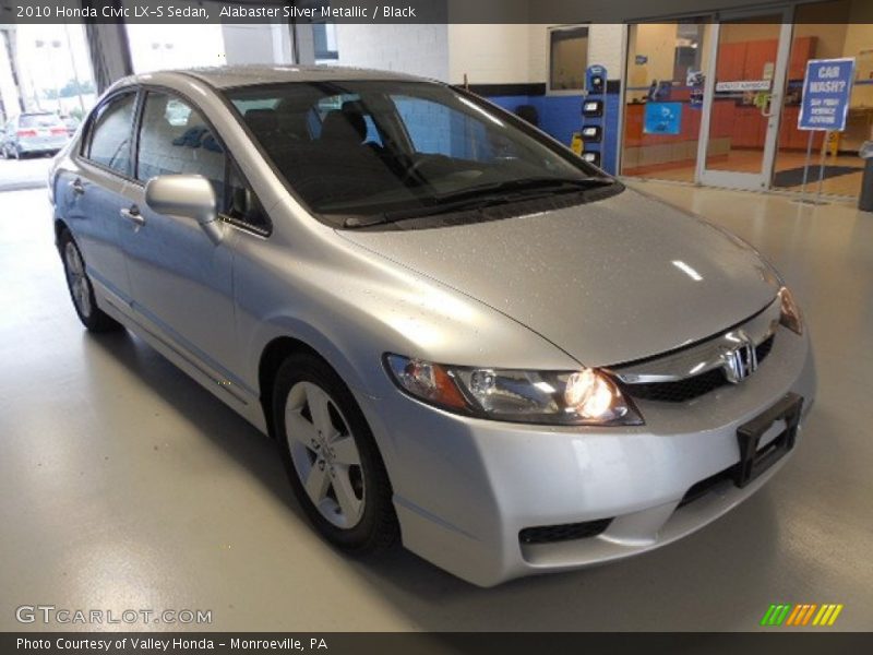Alabaster Silver Metallic / Black 2010 Honda Civic LX-S Sedan