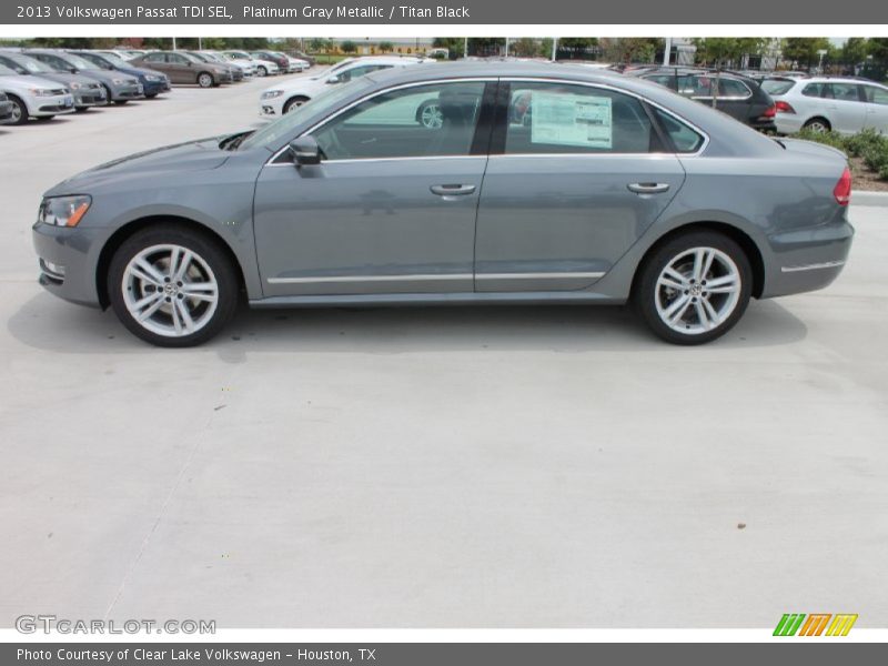 Platinum Gray Metallic / Titan Black 2013 Volkswagen Passat TDI SEL