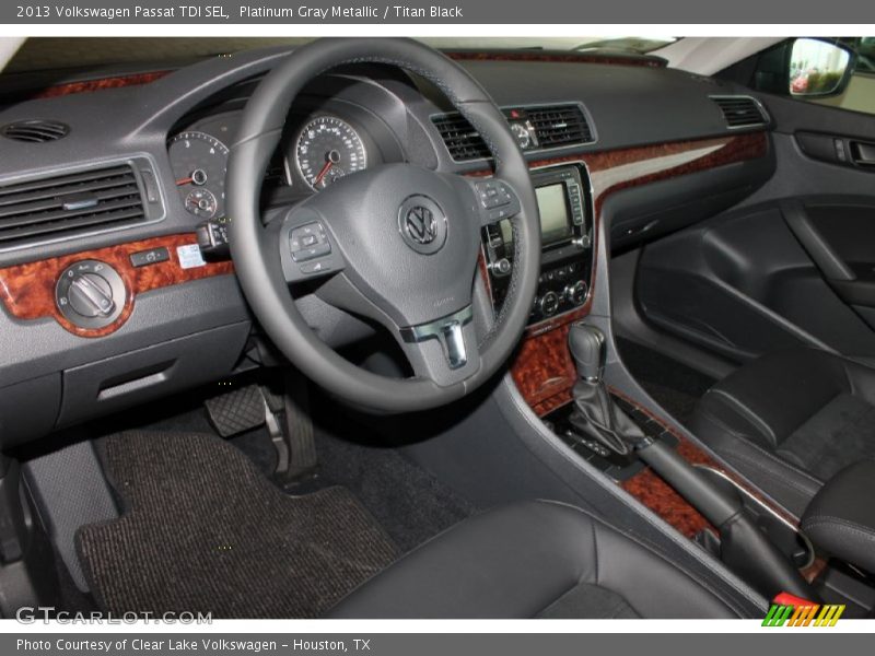 Platinum Gray Metallic / Titan Black 2013 Volkswagen Passat TDI SEL