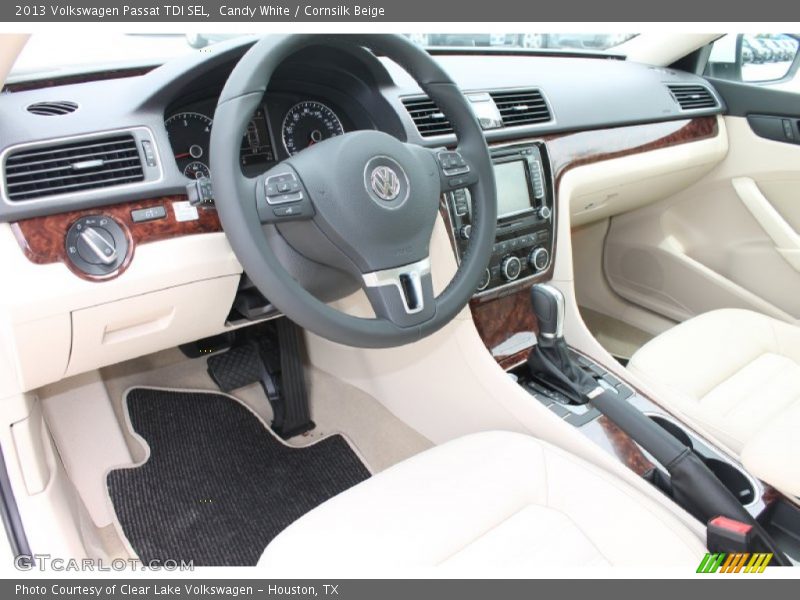 Candy White / Cornsilk Beige 2013 Volkswagen Passat TDI SEL