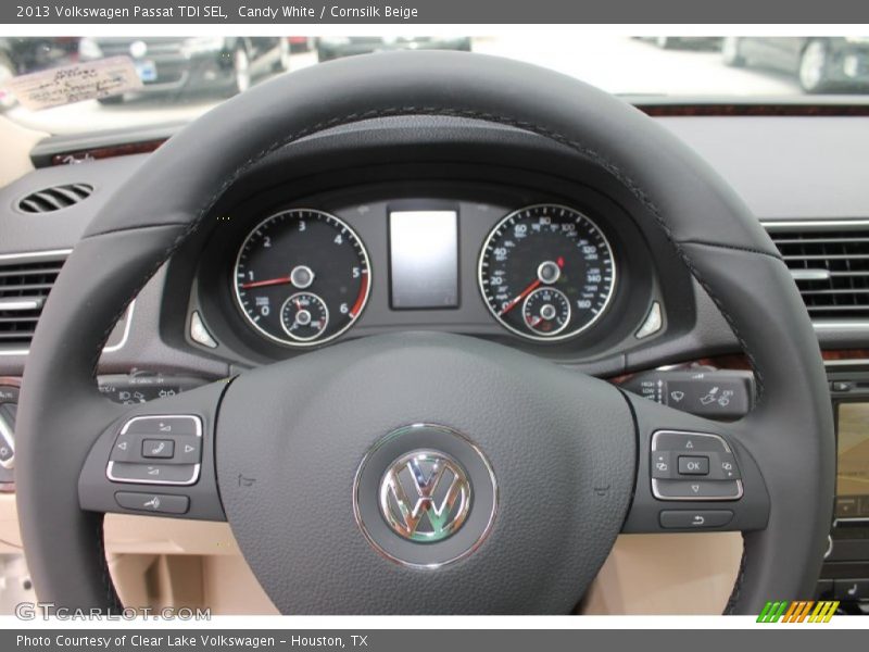 Candy White / Cornsilk Beige 2013 Volkswagen Passat TDI SEL