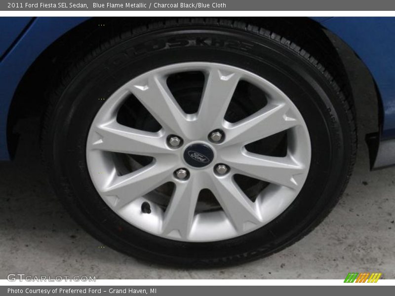 Blue Flame Metallic / Charcoal Black/Blue Cloth 2011 Ford Fiesta SEL Sedan