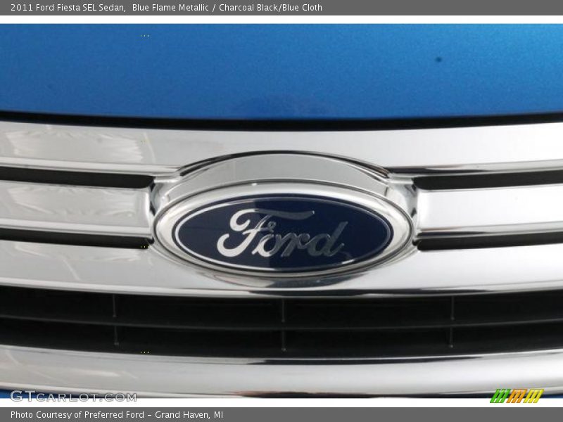 Blue Flame Metallic / Charcoal Black/Blue Cloth 2011 Ford Fiesta SEL Sedan