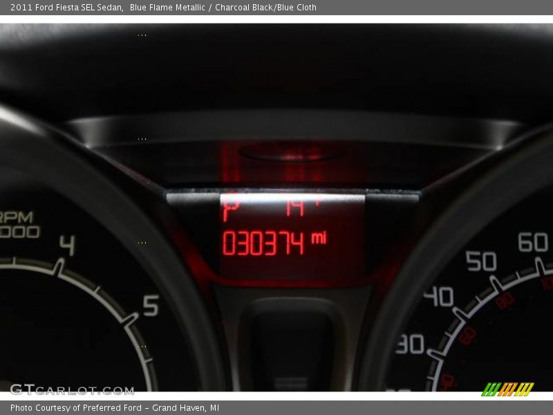 Blue Flame Metallic / Charcoal Black/Blue Cloth 2011 Ford Fiesta SEL Sedan