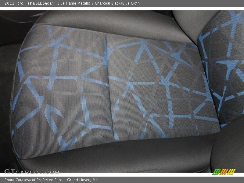 Blue Flame Metallic / Charcoal Black/Blue Cloth 2011 Ford Fiesta SEL Sedan