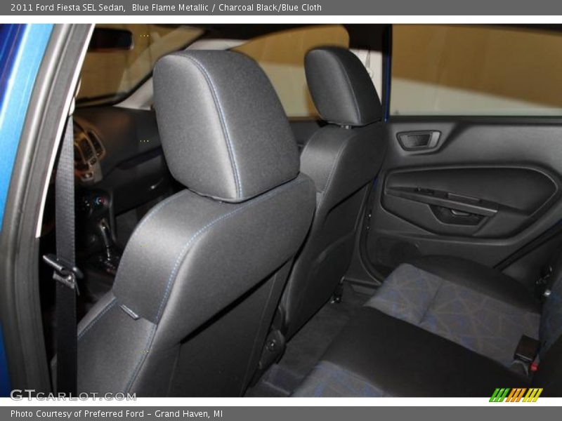 Blue Flame Metallic / Charcoal Black/Blue Cloth 2011 Ford Fiesta SEL Sedan