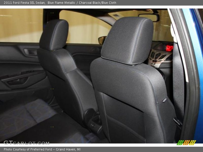 Blue Flame Metallic / Charcoal Black/Blue Cloth 2011 Ford Fiesta SEL Sedan