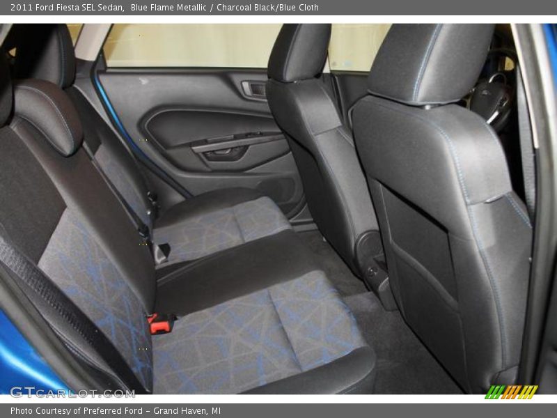 Blue Flame Metallic / Charcoal Black/Blue Cloth 2011 Ford Fiesta SEL Sedan
