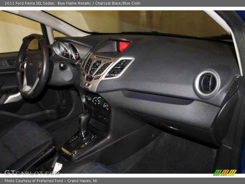 Blue Flame Metallic / Charcoal Black/Blue Cloth 2011 Ford Fiesta SEL Sedan
