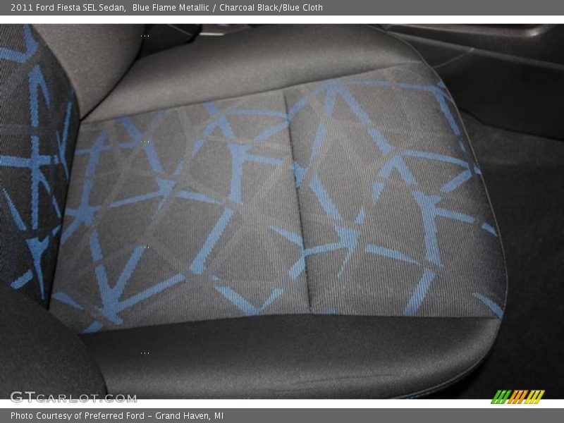 Blue Flame Metallic / Charcoal Black/Blue Cloth 2011 Ford Fiesta SEL Sedan