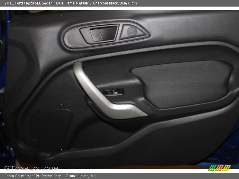 Blue Flame Metallic / Charcoal Black/Blue Cloth 2011 Ford Fiesta SEL Sedan