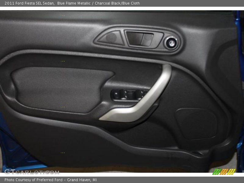 Blue Flame Metallic / Charcoal Black/Blue Cloth 2011 Ford Fiesta SEL Sedan