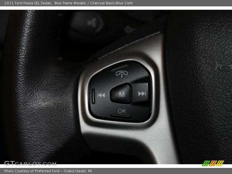 Blue Flame Metallic / Charcoal Black/Blue Cloth 2011 Ford Fiesta SEL Sedan