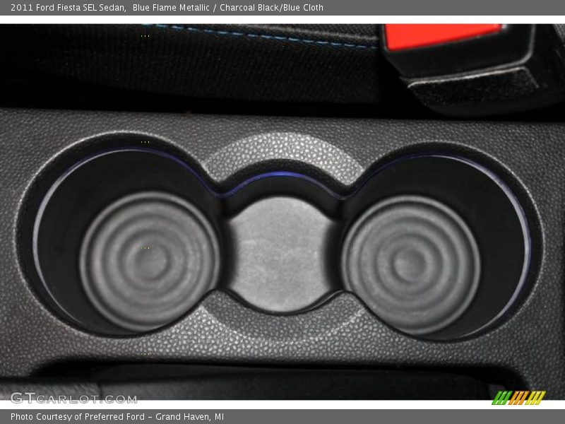 Blue Flame Metallic / Charcoal Black/Blue Cloth 2011 Ford Fiesta SEL Sedan