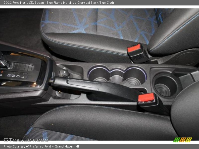 Blue Flame Metallic / Charcoal Black/Blue Cloth 2011 Ford Fiesta SEL Sedan