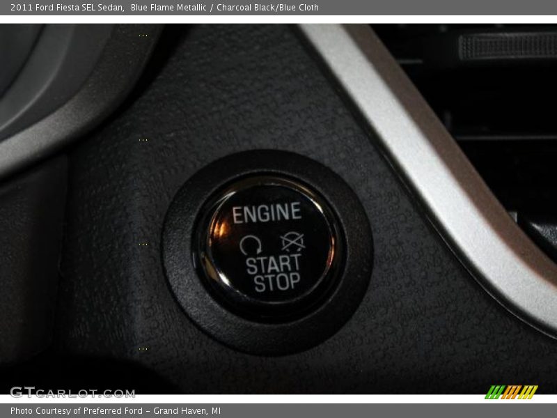 Blue Flame Metallic / Charcoal Black/Blue Cloth 2011 Ford Fiesta SEL Sedan