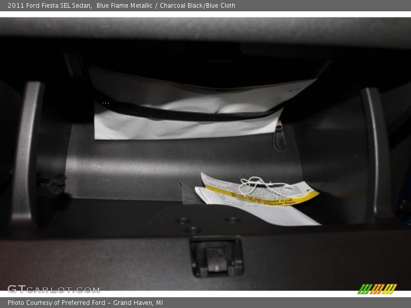 Blue Flame Metallic / Charcoal Black/Blue Cloth 2011 Ford Fiesta SEL Sedan