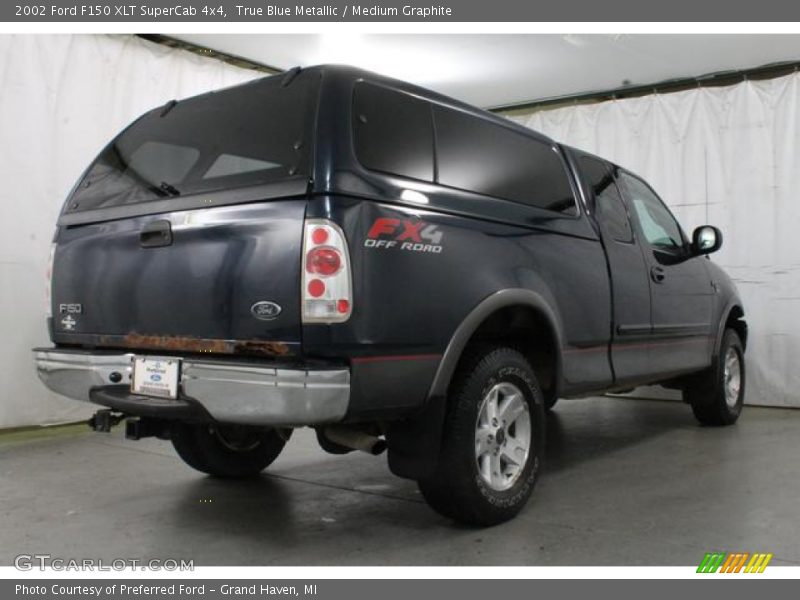 True Blue Metallic / Medium Graphite 2002 Ford F150 XLT SuperCab 4x4