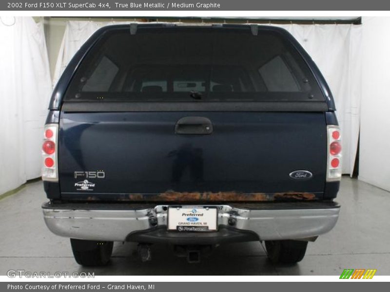 True Blue Metallic / Medium Graphite 2002 Ford F150 XLT SuperCab 4x4