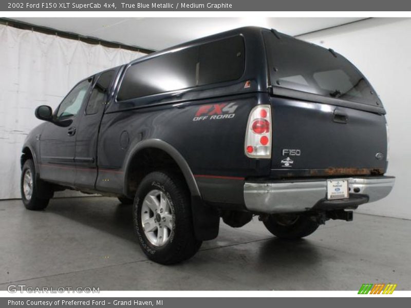 True Blue Metallic / Medium Graphite 2002 Ford F150 XLT SuperCab 4x4