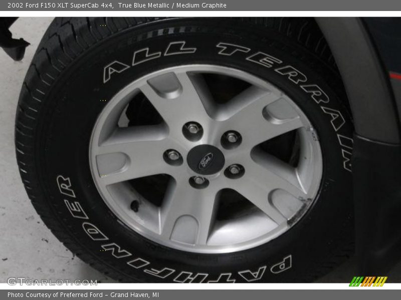 True Blue Metallic / Medium Graphite 2002 Ford F150 XLT SuperCab 4x4