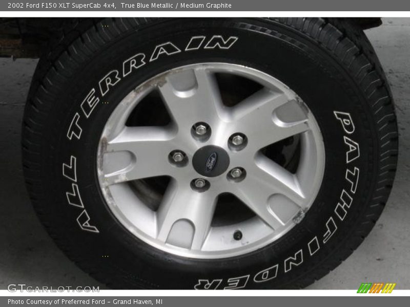True Blue Metallic / Medium Graphite 2002 Ford F150 XLT SuperCab 4x4