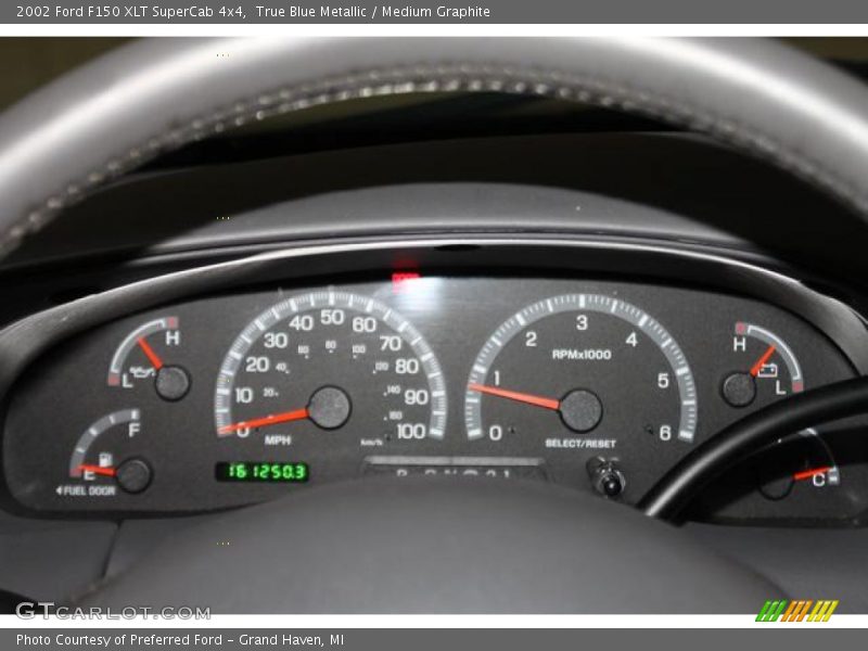 True Blue Metallic / Medium Graphite 2002 Ford F150 XLT SuperCab 4x4