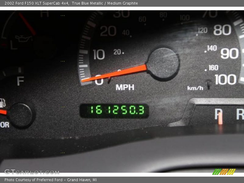 True Blue Metallic / Medium Graphite 2002 Ford F150 XLT SuperCab 4x4