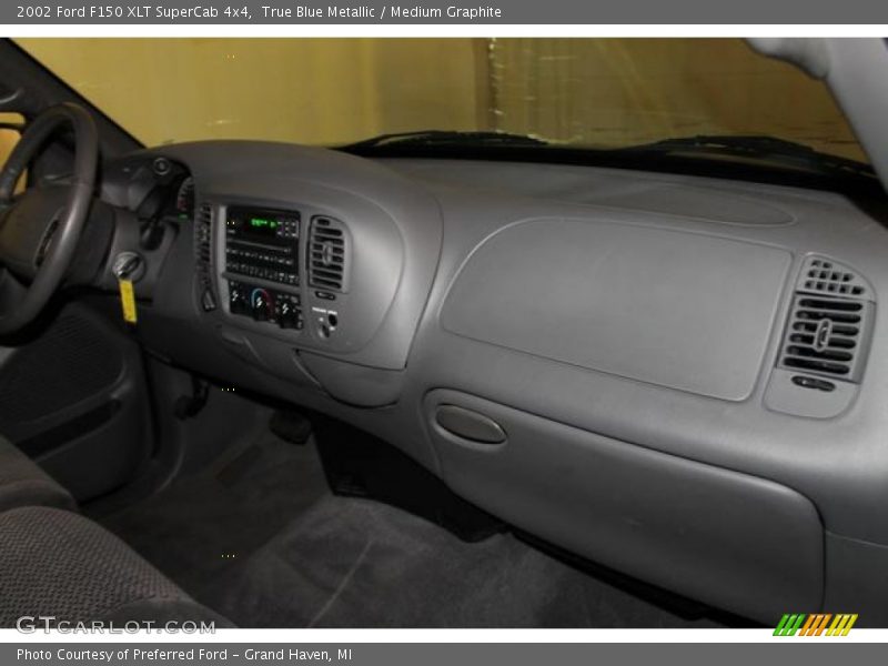 True Blue Metallic / Medium Graphite 2002 Ford F150 XLT SuperCab 4x4