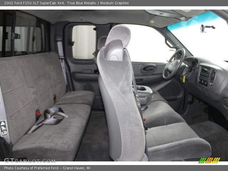 True Blue Metallic / Medium Graphite 2002 Ford F150 XLT SuperCab 4x4