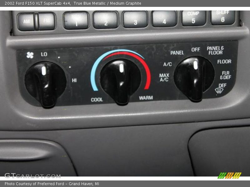 True Blue Metallic / Medium Graphite 2002 Ford F150 XLT SuperCab 4x4