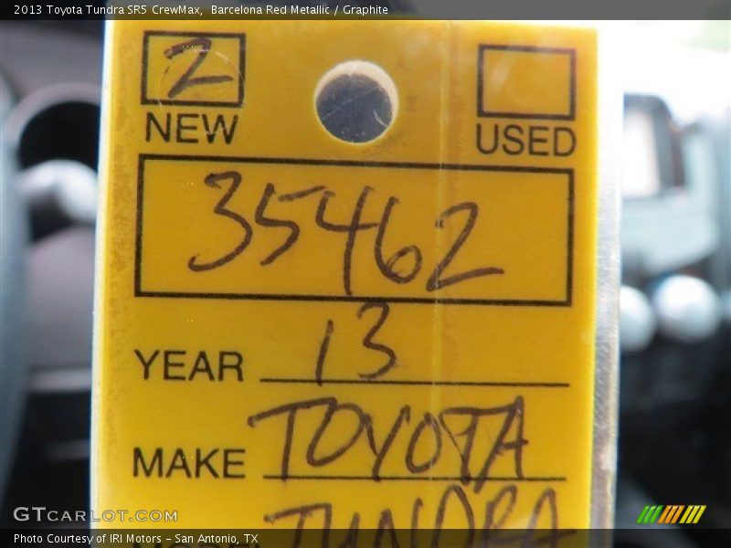 Barcelona Red Metallic / Graphite 2013 Toyota Tundra SR5 CrewMax