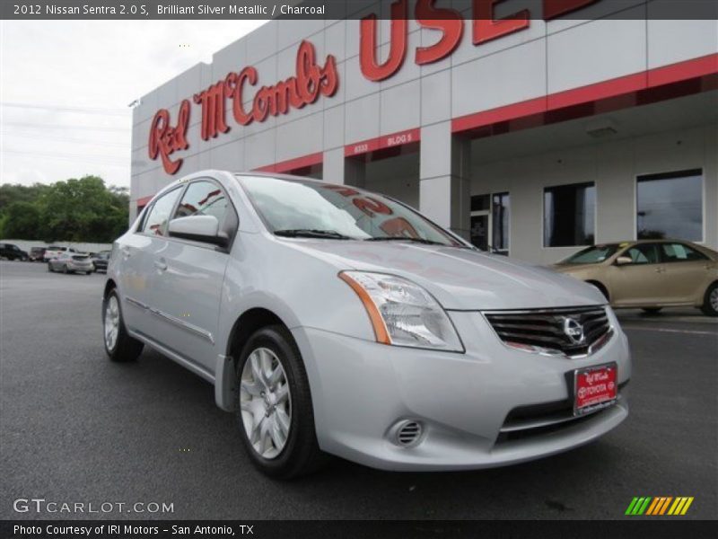 Brilliant Silver Metallic / Charcoal 2012 Nissan Sentra 2.0 S