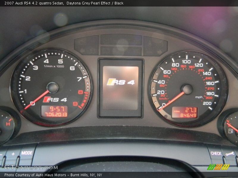 Daytona Grey Pearl Effect / Black 2007 Audi RS4 4.2 quattro Sedan