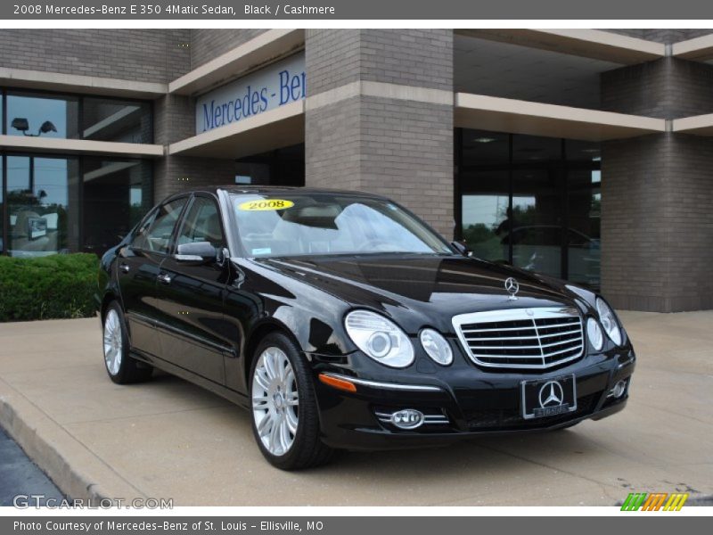 Black / Cashmere 2008 Mercedes-Benz E 350 4Matic Sedan