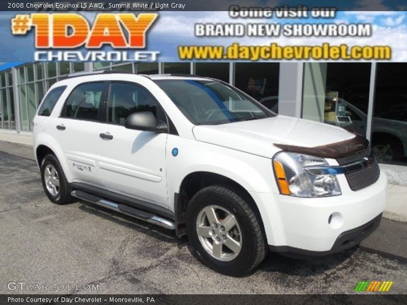 Summit White / Light Gray 2008 Chevrolet Equinox LS AWD