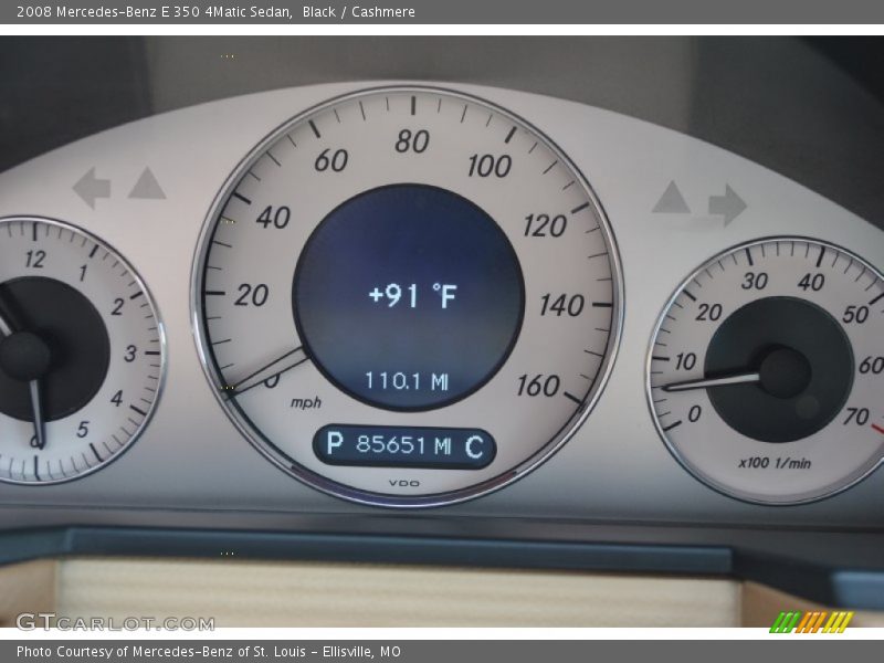 Black / Cashmere 2008 Mercedes-Benz E 350 4Matic Sedan