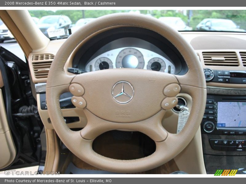 Black / Cashmere 2008 Mercedes-Benz E 350 4Matic Sedan