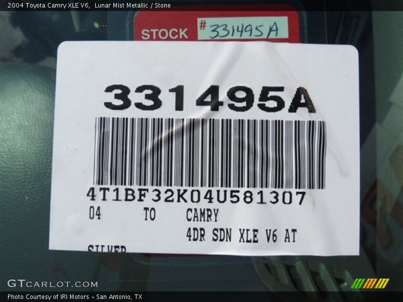 Lunar Mist Metallic / Stone 2004 Toyota Camry XLE V6