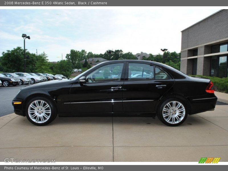 Black / Cashmere 2008 Mercedes-Benz E 350 4Matic Sedan