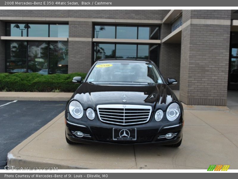 Black / Cashmere 2008 Mercedes-Benz E 350 4Matic Sedan