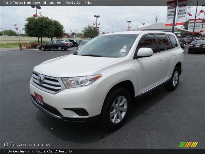 Blizzard White Pearl / Sand Beige 2012 Toyota Highlander