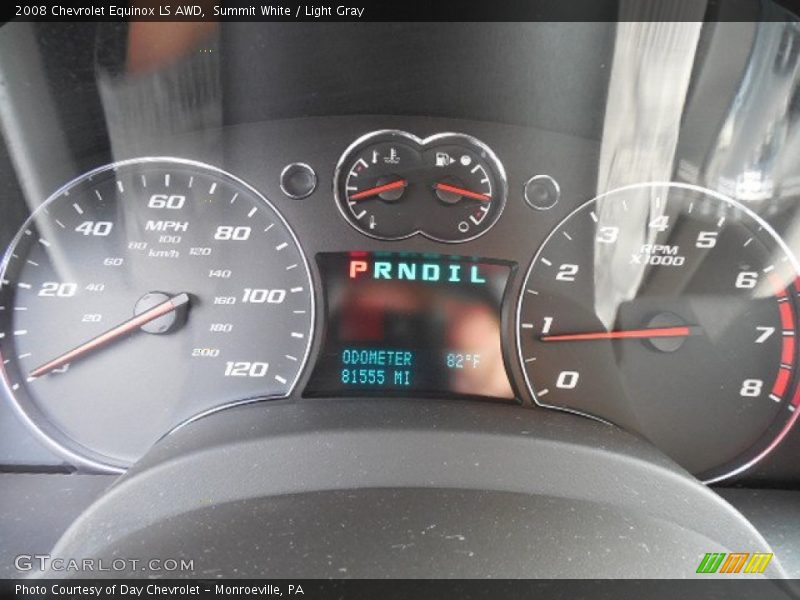 Summit White / Light Gray 2008 Chevrolet Equinox LS AWD