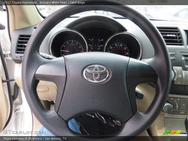 Blizzard White Pearl / Sand Beige 2012 Toyota Highlander