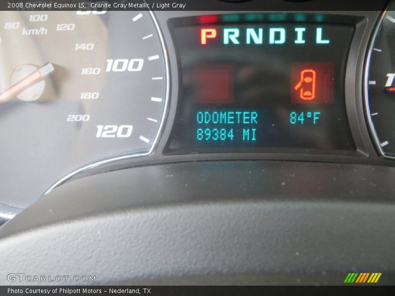 Granite Gray Metallic / Light Gray 2008 Chevrolet Equinox LS