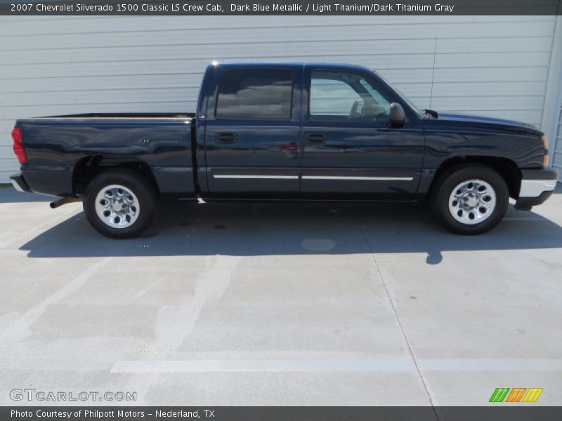 Dark Blue Metallic / Light Titanium/Dark Titanium Gray 2007 Chevrolet Silverado 1500 Classic LS Crew Cab