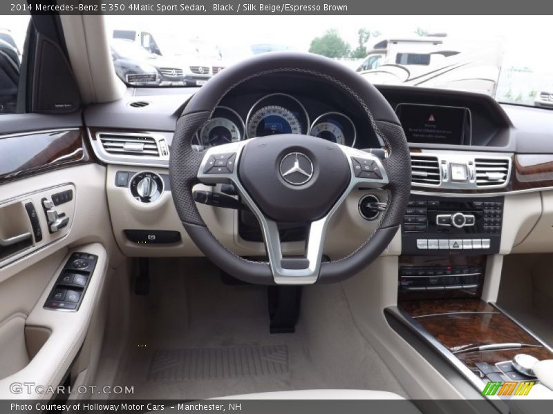 Black / Silk Beige/Espresso Brown 2014 Mercedes-Benz E 350 4Matic Sport Sedan